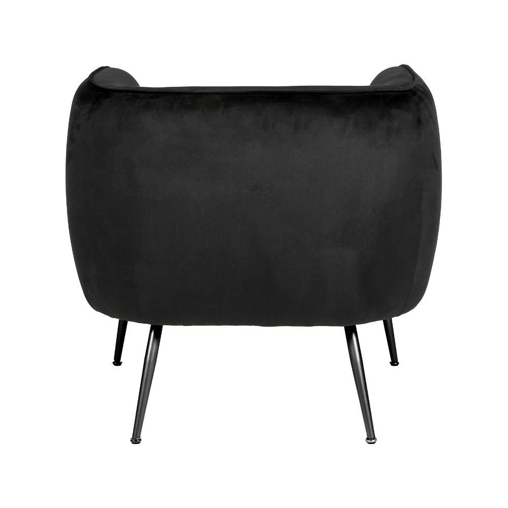 Lucca Velvet and Metal Armchair