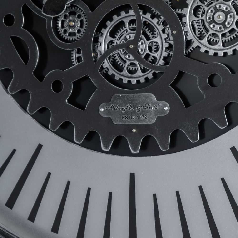 Palladium with moving Dials Black Nickel Wall Clock