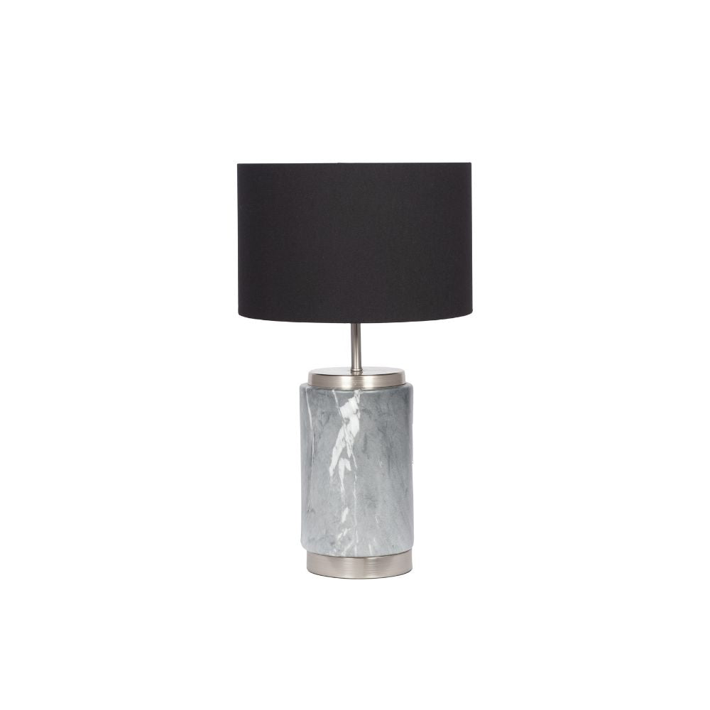 Carrara Ceramic Grey Marble Effect Table Lamp