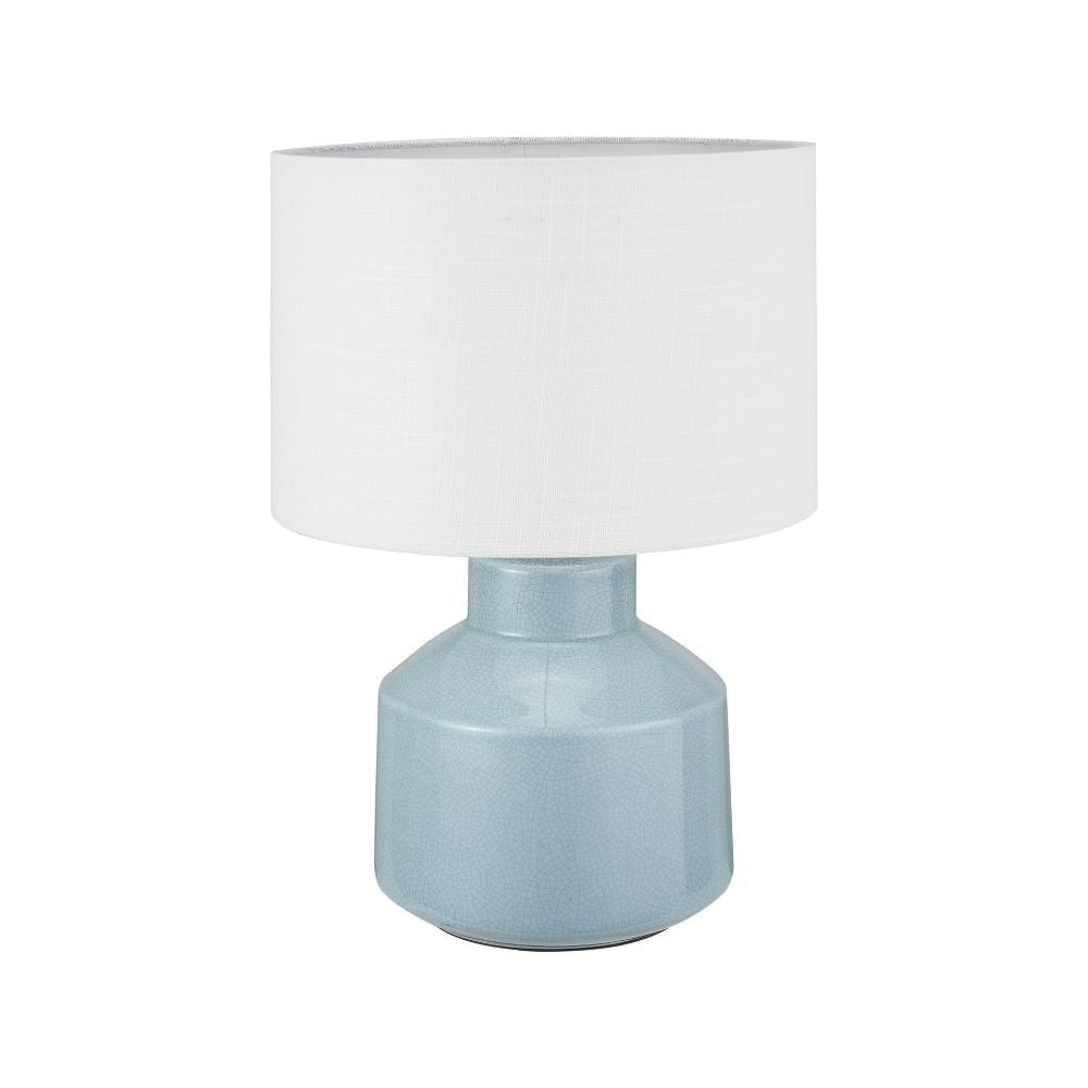 Nora Duck Egg Blue Crackle Effect Table Lamp