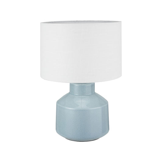 Nora Duck Egg Blue Crackle Effect Table Lamp