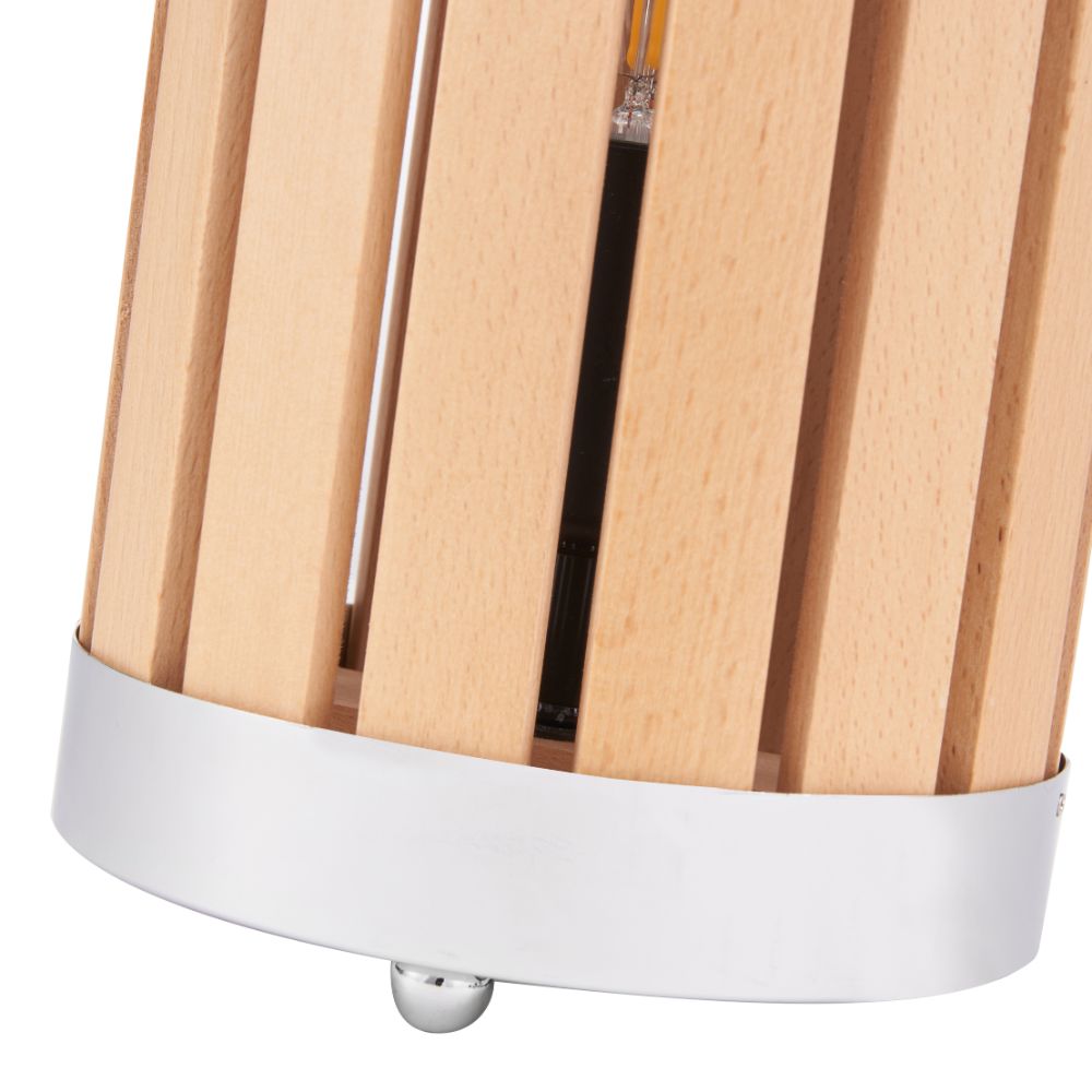 Austell Natural Wood Small Lantern Table Lamp