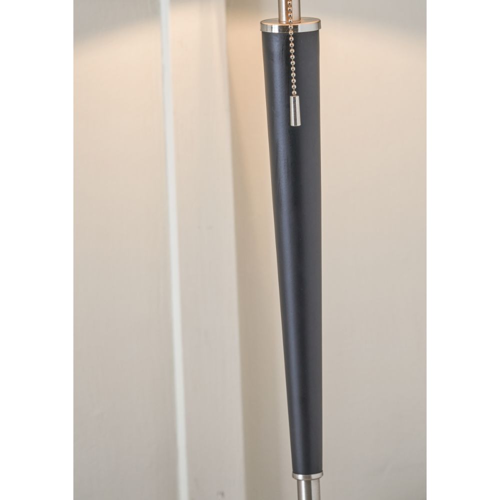 Metal Lowry Brushed Silver and Matt Black Table Lamp