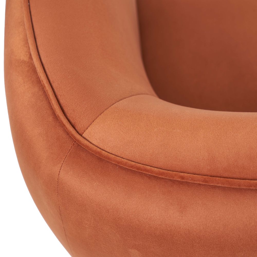 Lucca Velvet and Metal Armchair