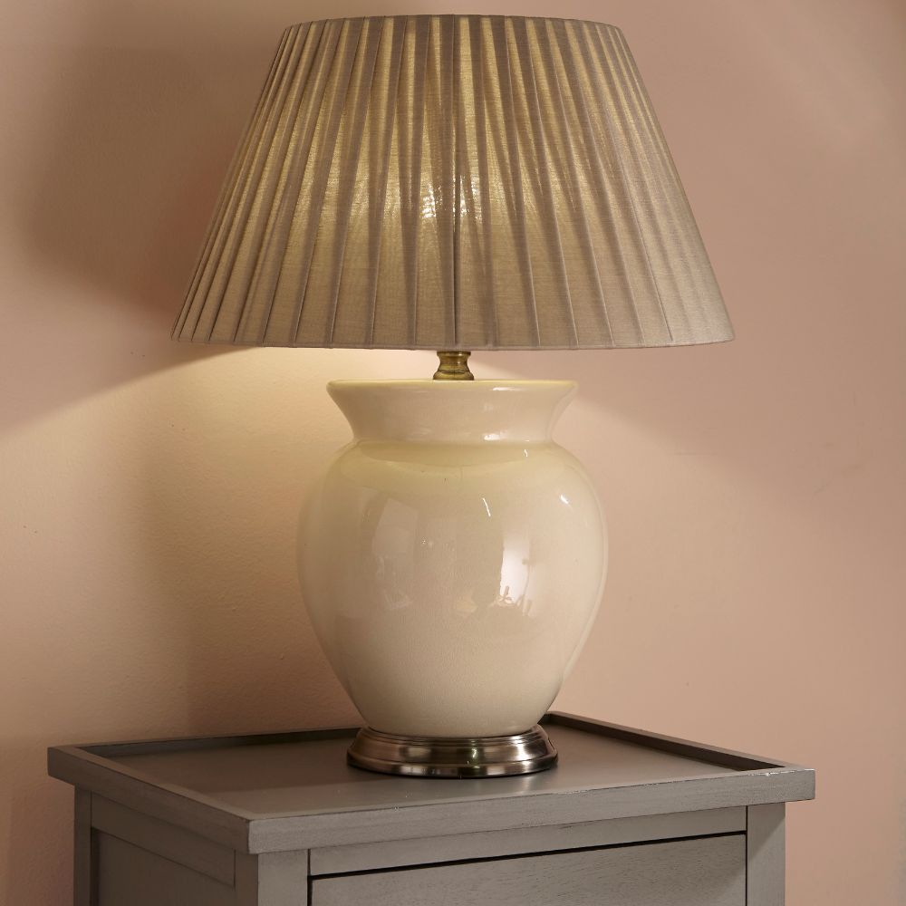 Hadley Ceramic Cream Table Lamp