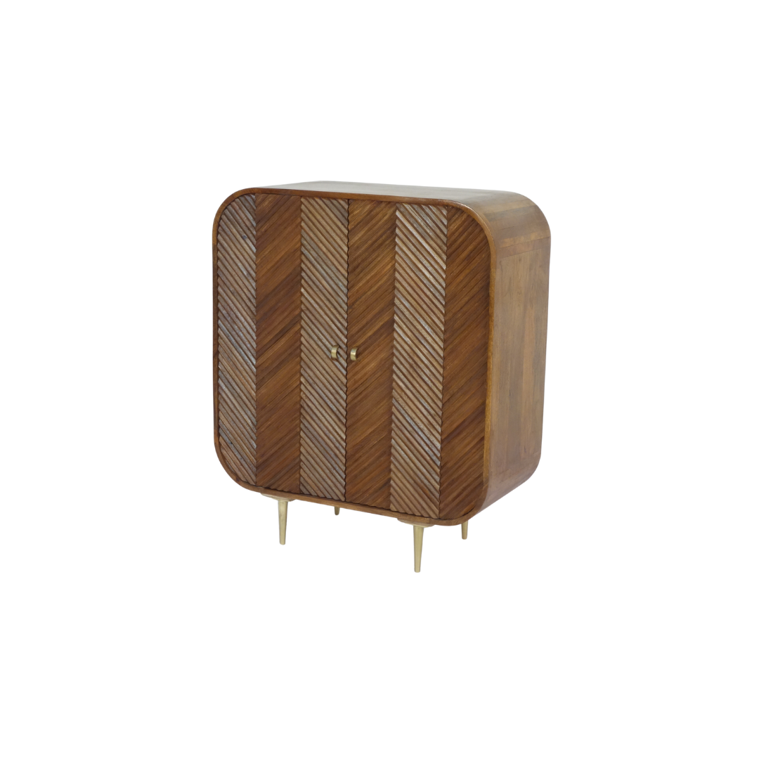 Aranya Solid Wood 2 Door Chip Sideboard