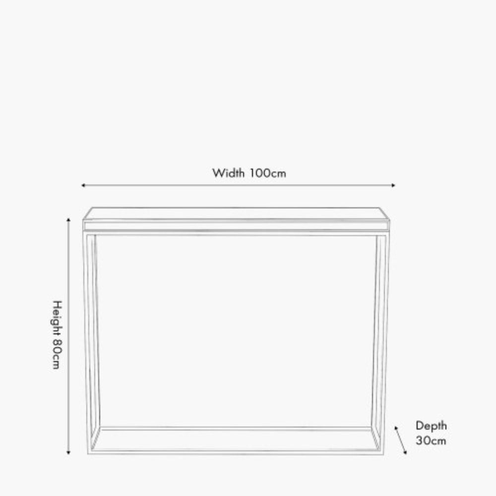 Elysee Mirrored Glass Console Table