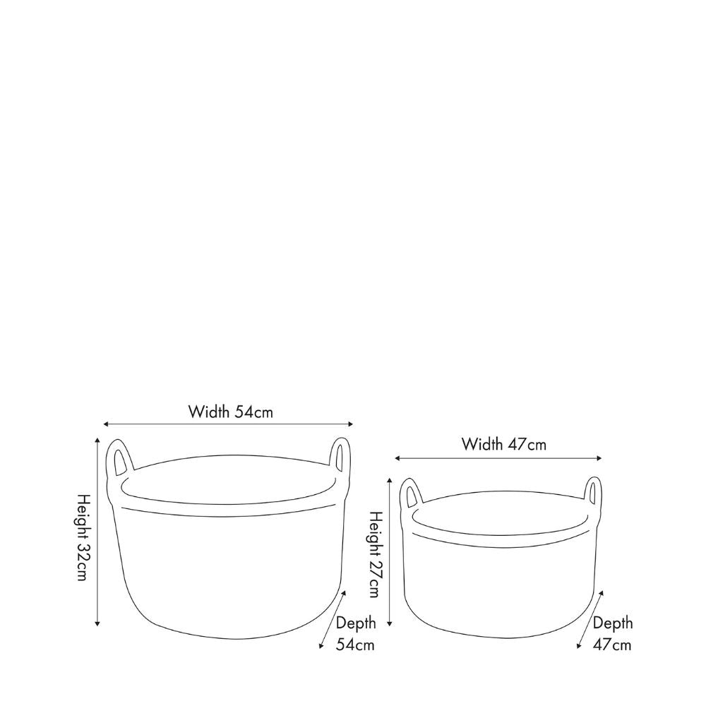 Kubu Log Baskets (Set of 2)