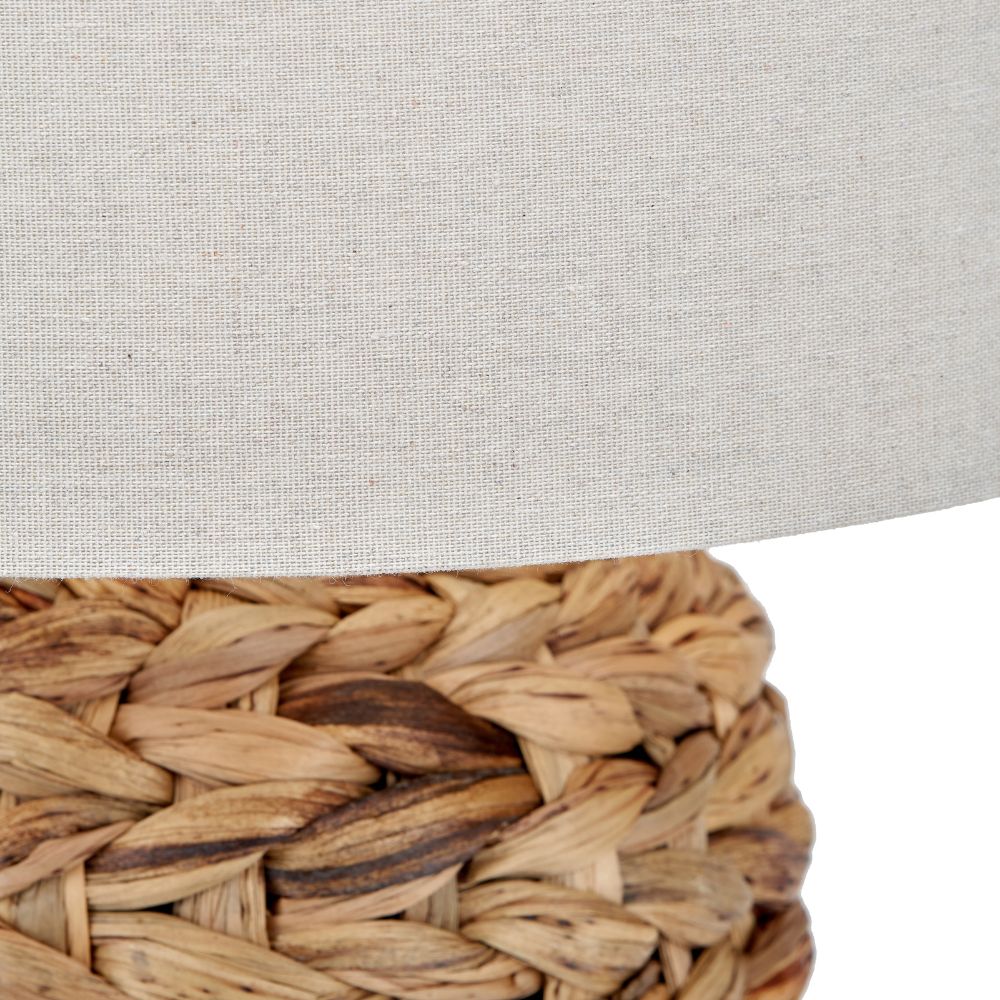 Zadi Water Hyacinth Natural Plaited Tall Table Lamp