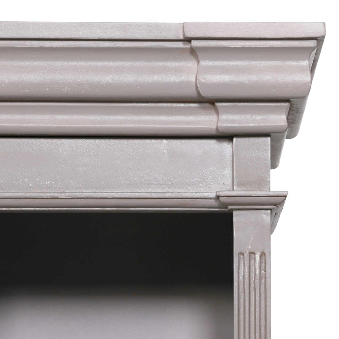 Elden Distressed Mahogany Bookcase Display Cabinet