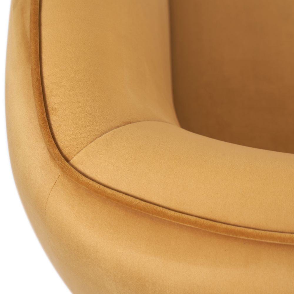 Lucca Velvet and Metal Armchair