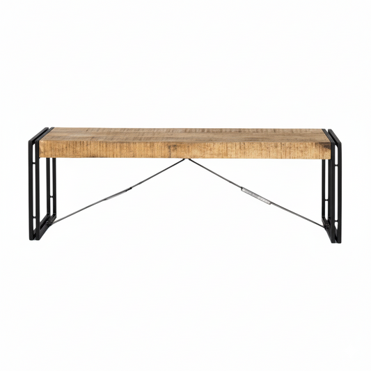 Cosmo Industrial Metal & Reclaimed Wood Dining Bench