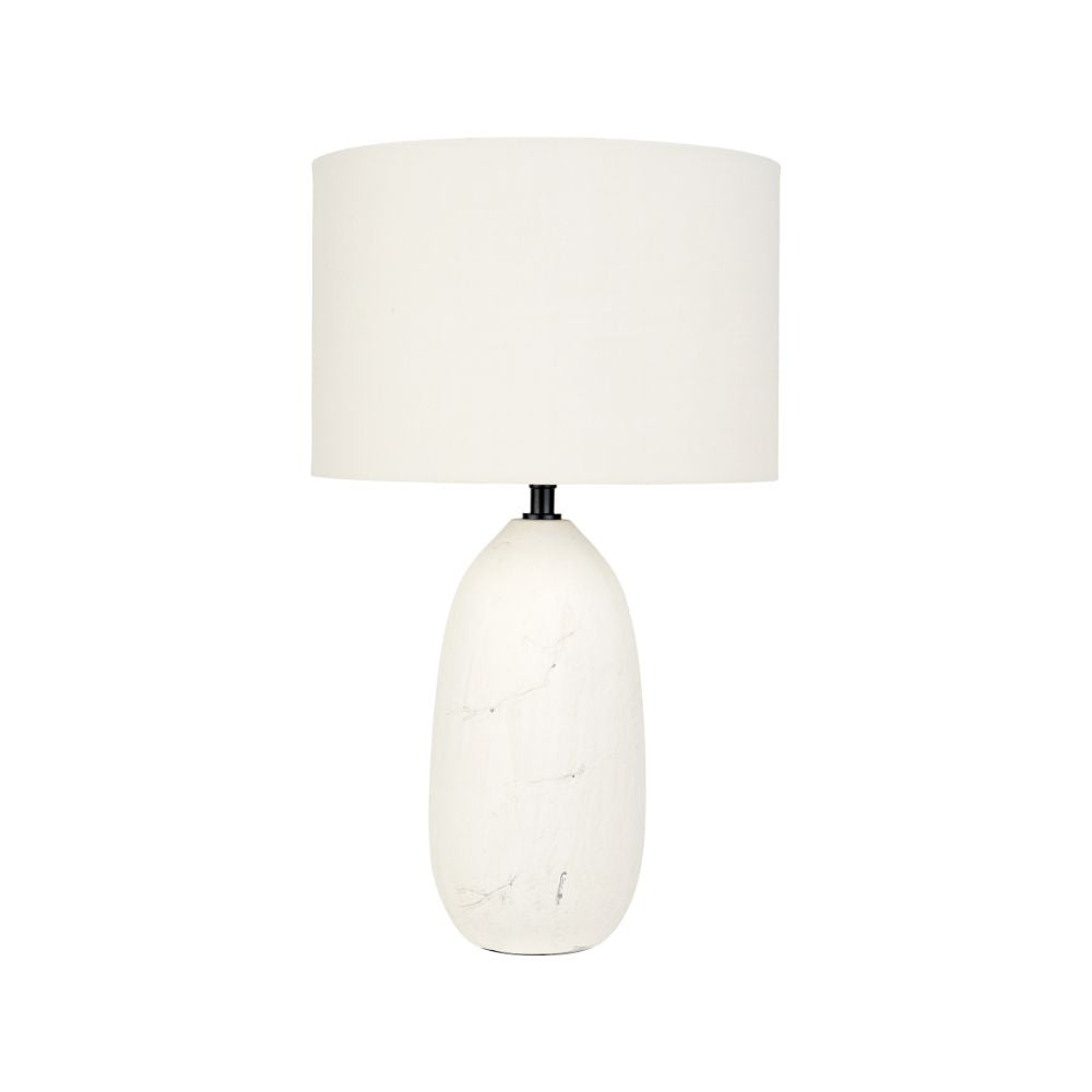 Ceramic Erika White Vintage Textured Table Lamp