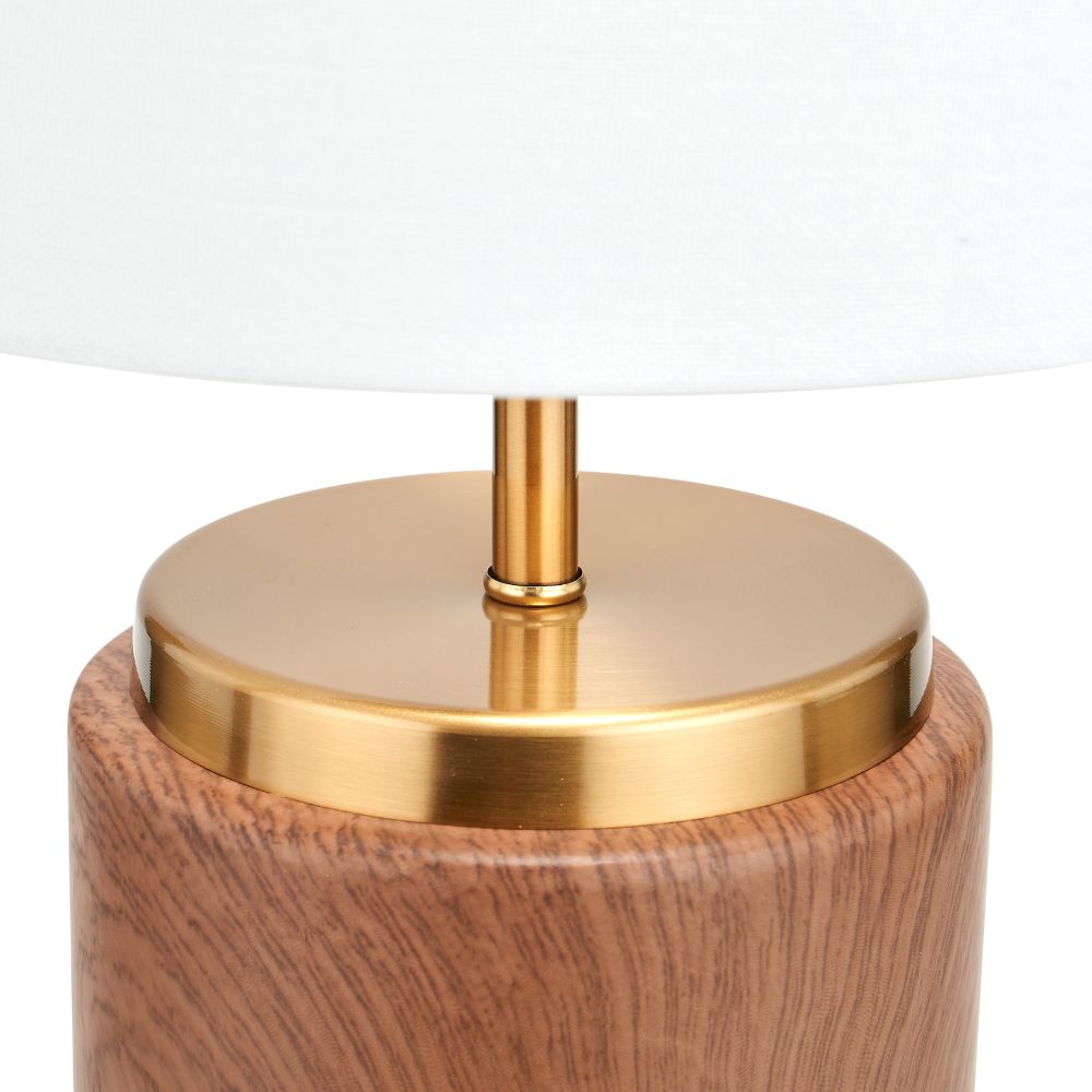 Carrara Ceramic Wood Effect Table Lamp