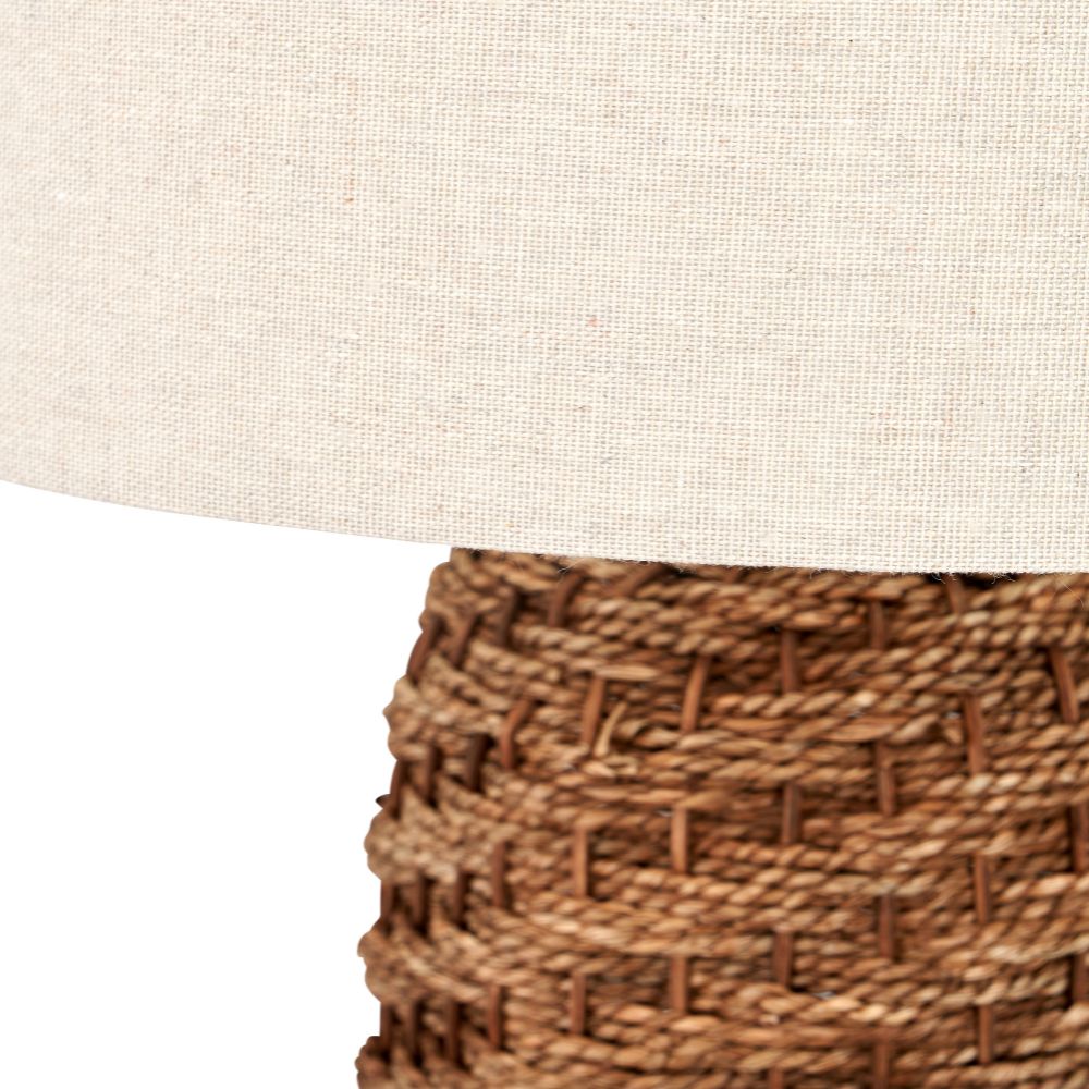 Andros Seagrass Brown Woven Table Lamp