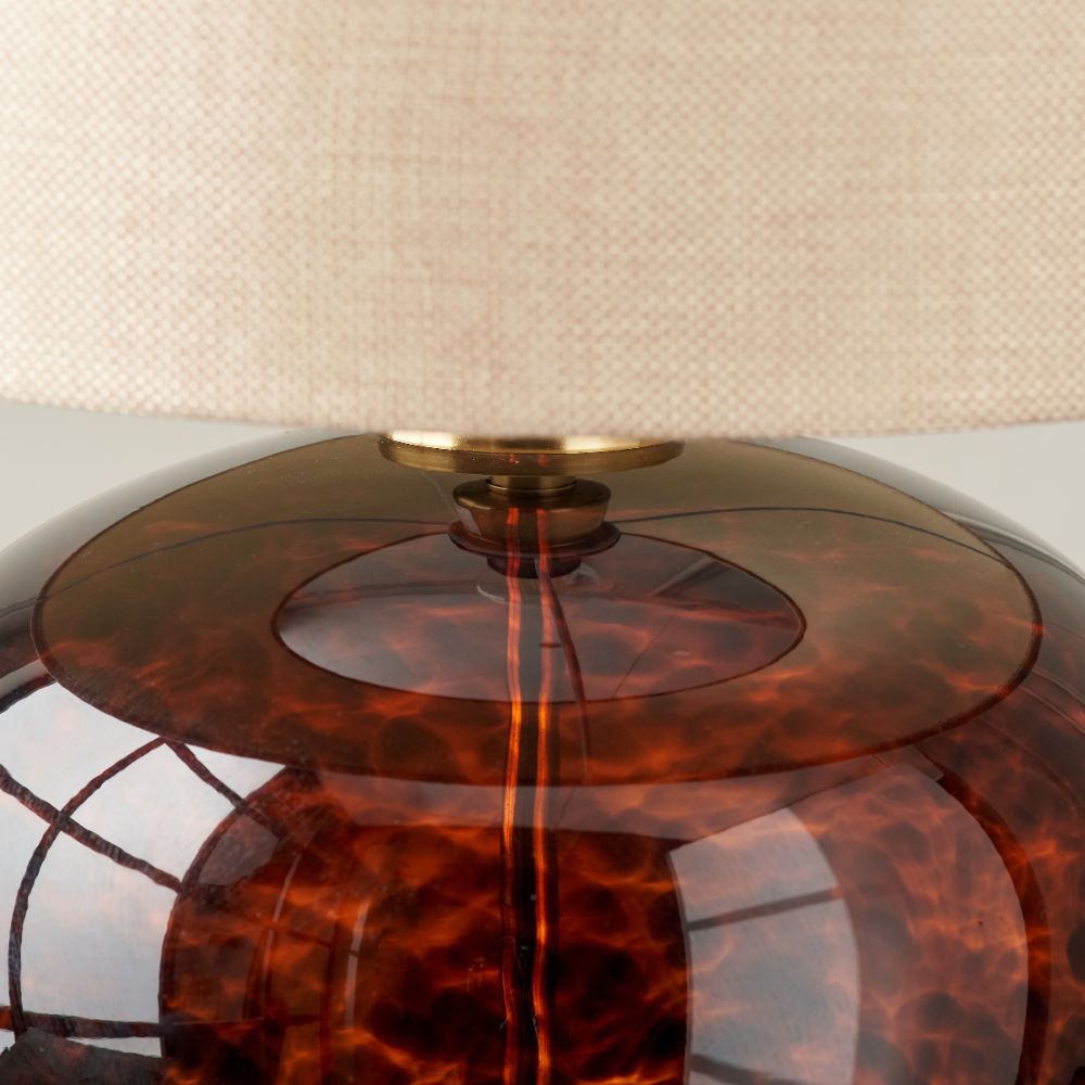 Lucien Tortoiseshell Glass Table Lamp