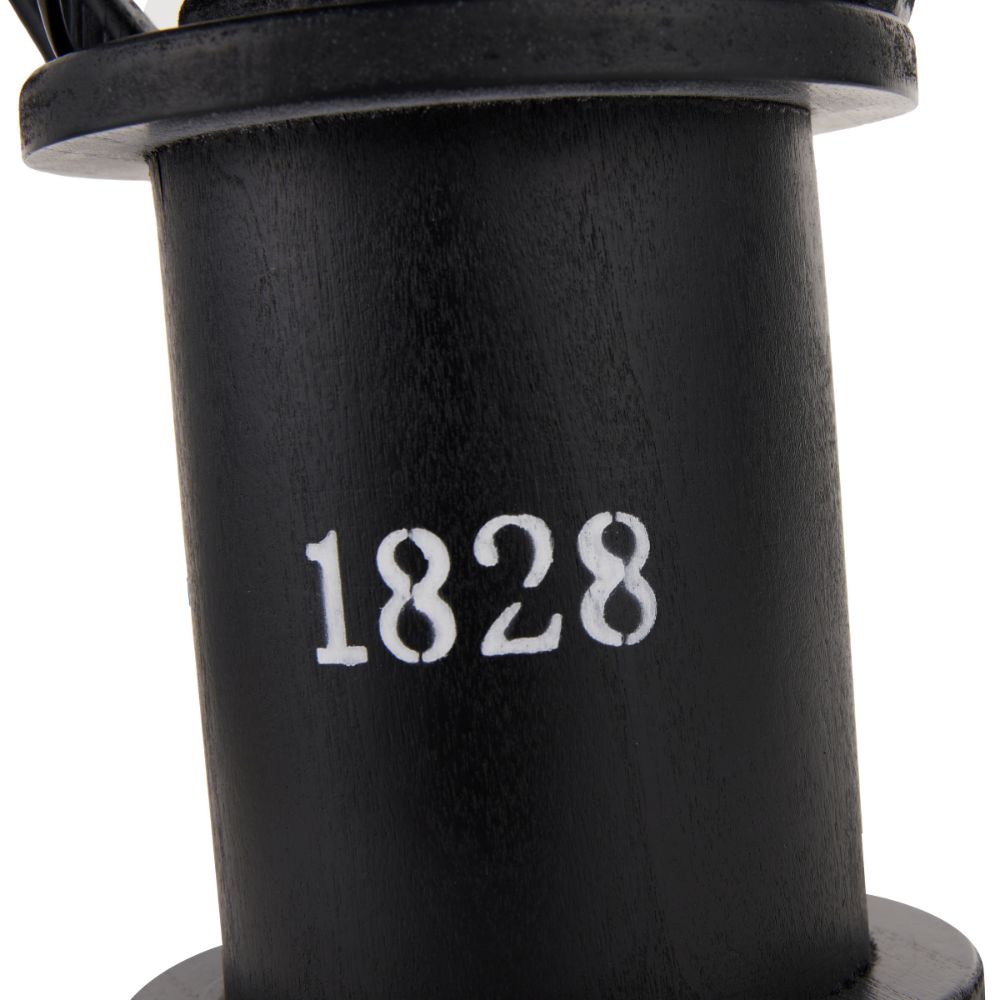 Gibson Pine Wood White Lantern Table Lamp