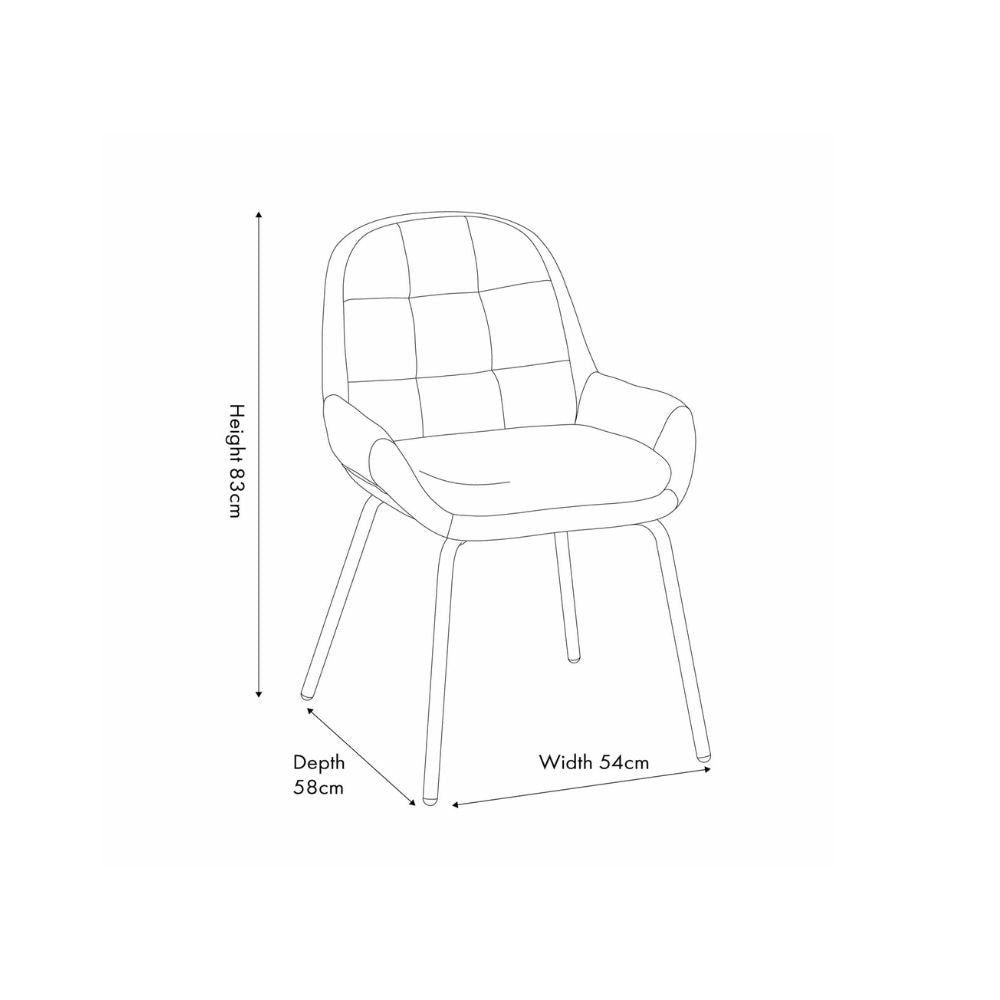 Alba Grey Linen Mix Dining Chair
