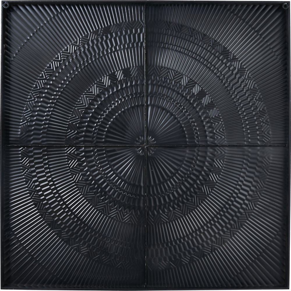 Textured Metal Antique White and Gold Wall Art