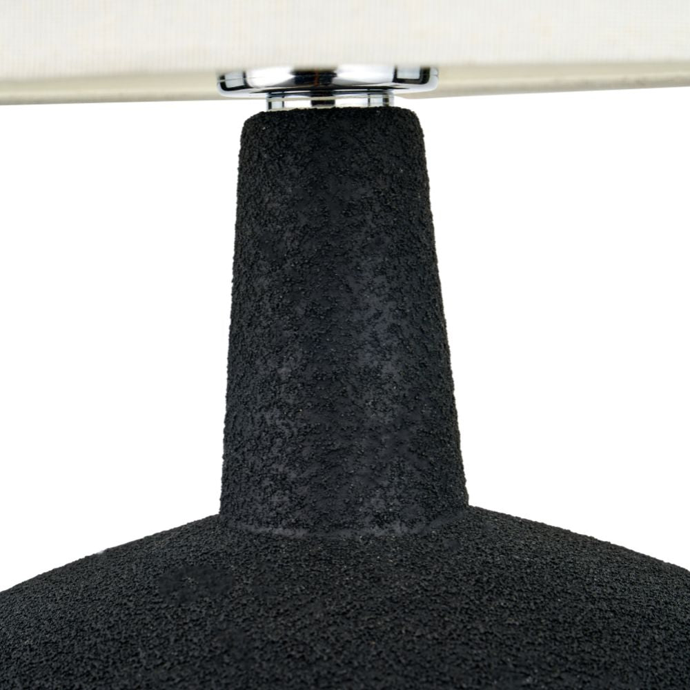 Elio Wood Effect Textured Ceramic Table Lamp