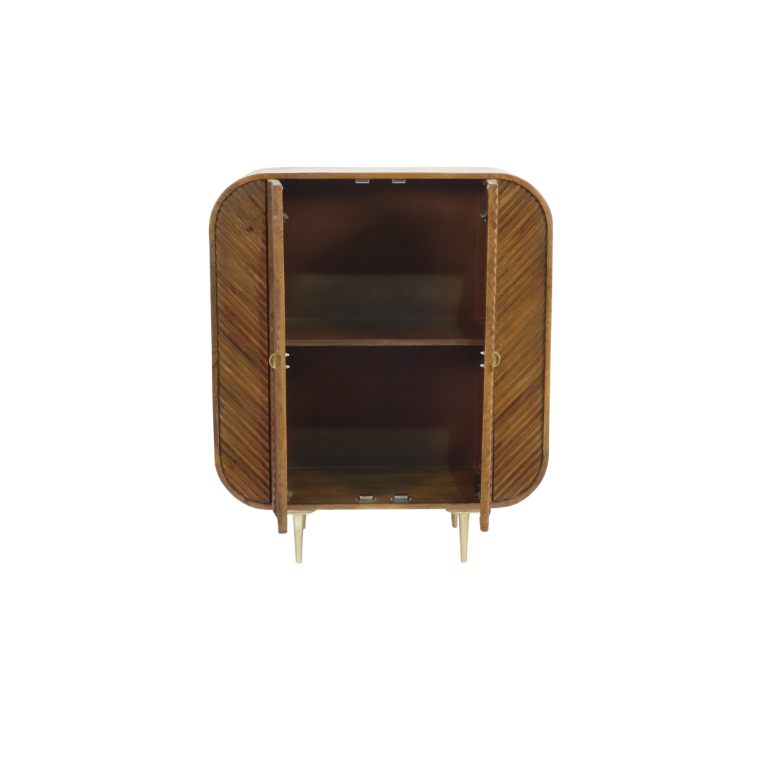 Aranya Solid Wood 2 Door Chip Sideboard