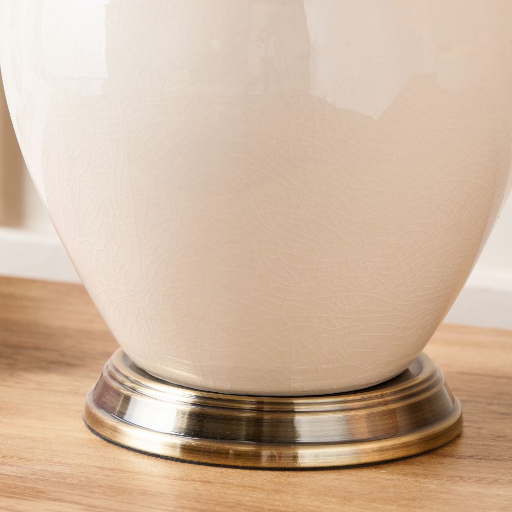 Hadley Ceramic Cream Table Lamp
