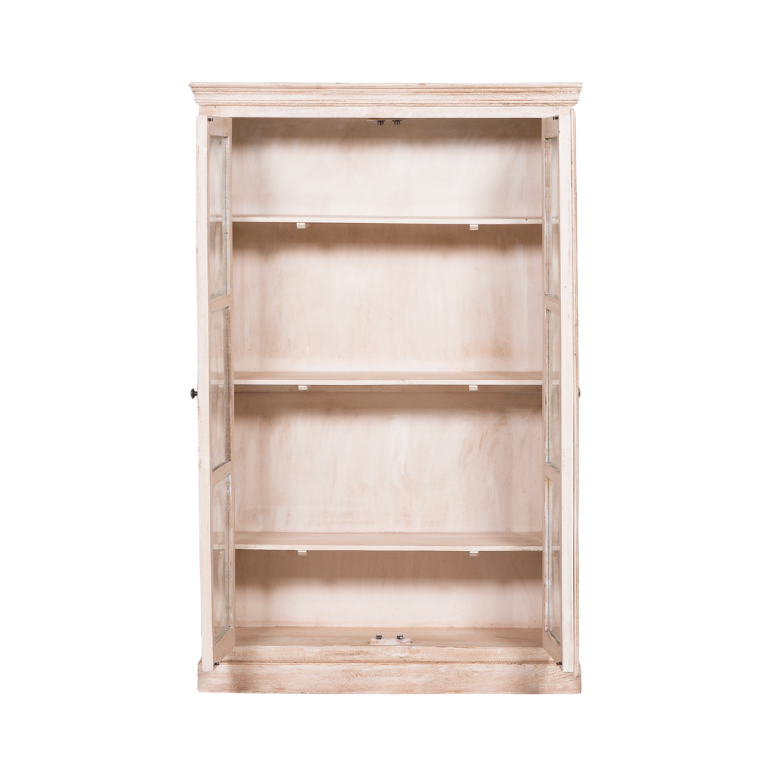 Solmere Mango Wood Display Cabinet