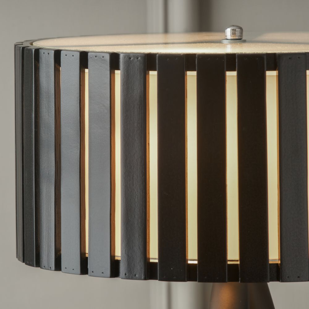 Rabanne Slatted Pine Wood Tripod Table Lamp