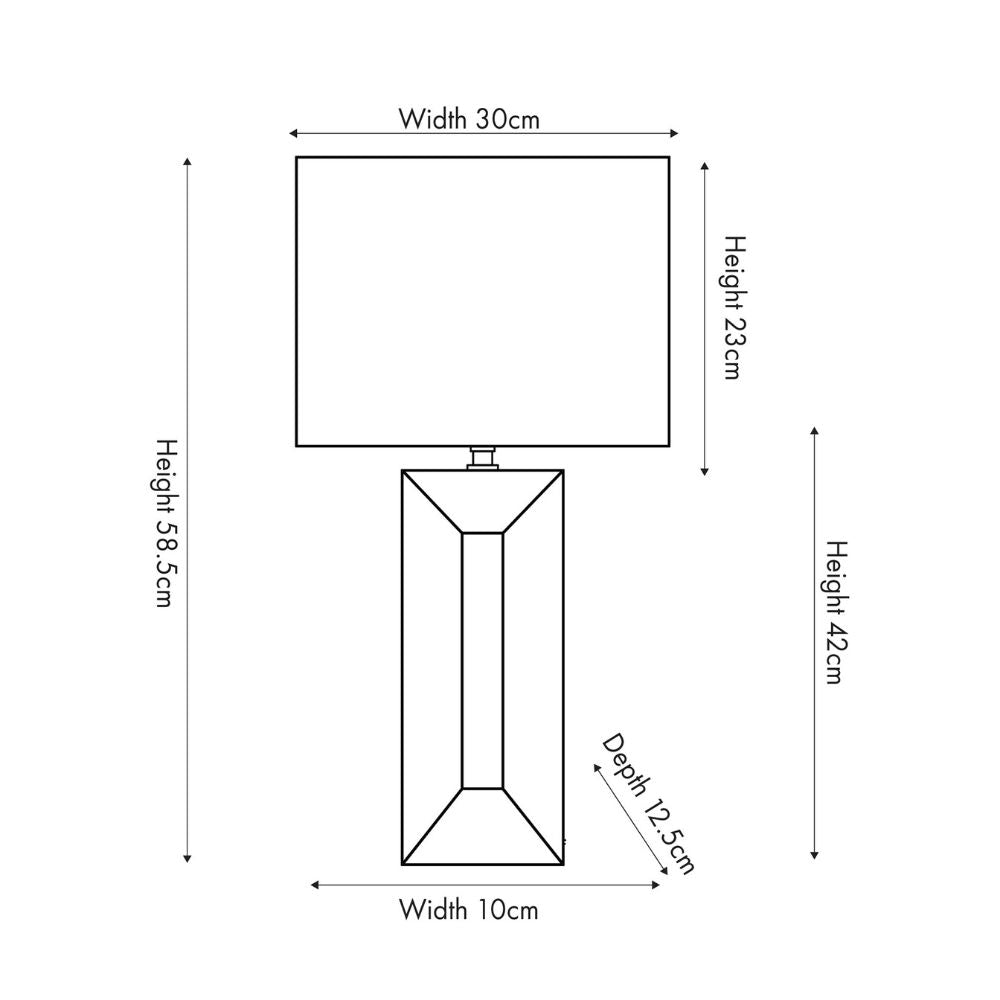 Block Ceramic Black Tall Table Lamp
