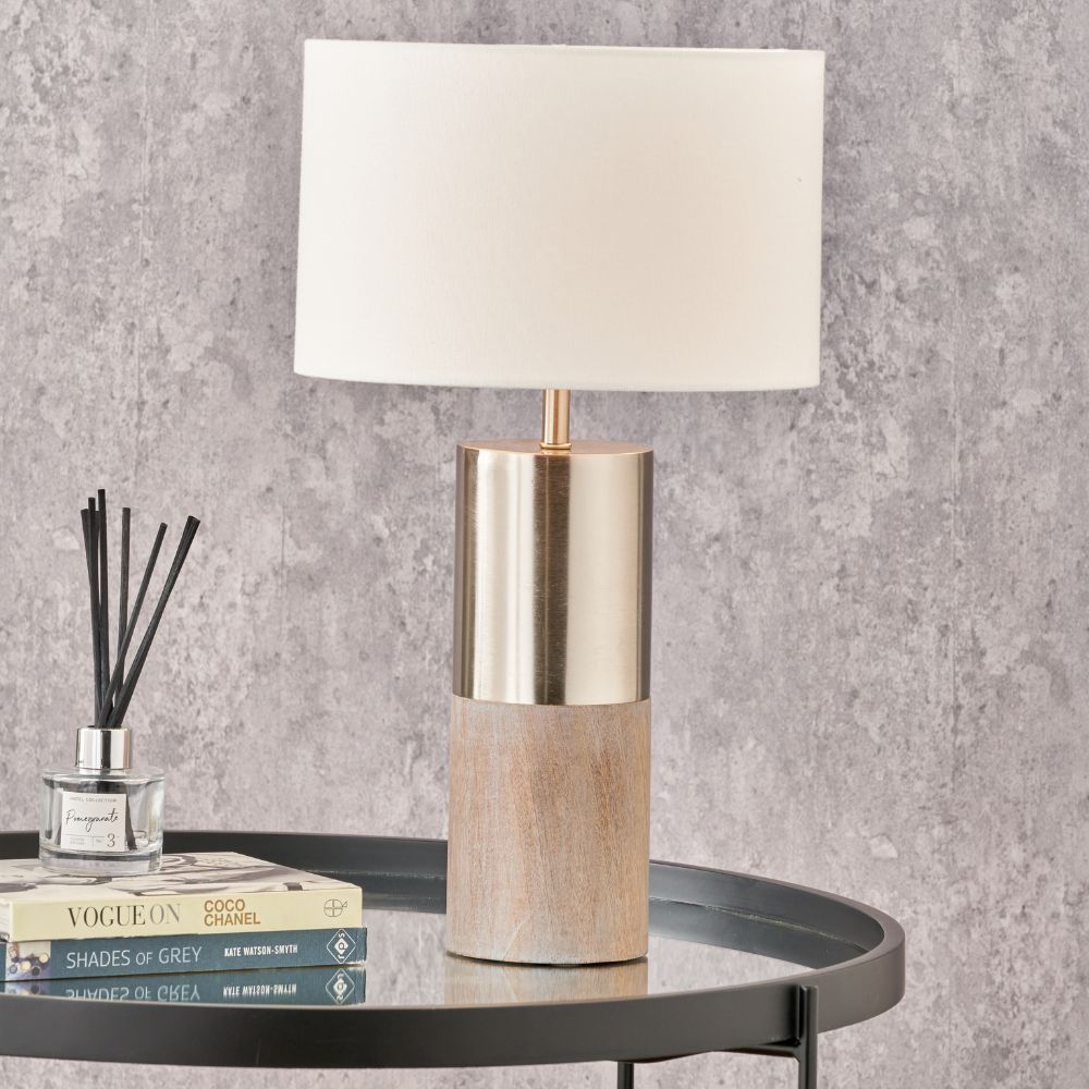 Etosha Wood and Metal Table Lamp