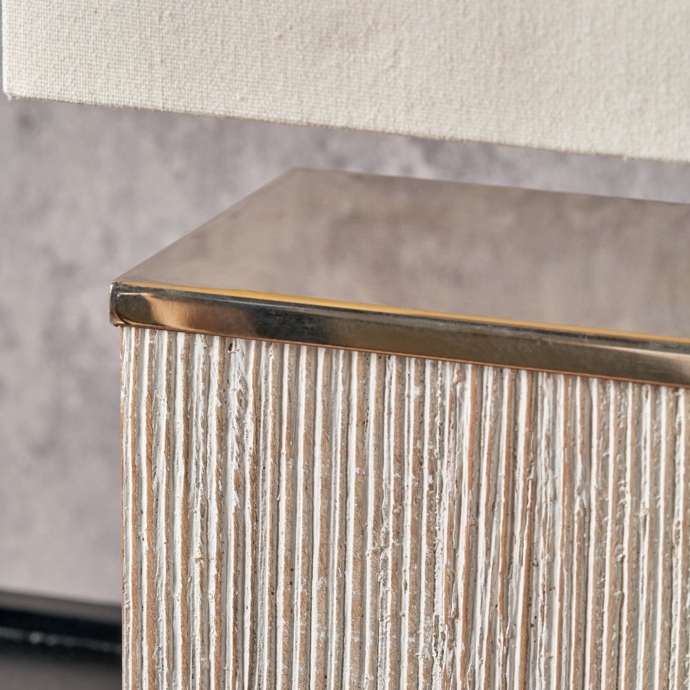 Hampton Wood White Wash Table Lamp