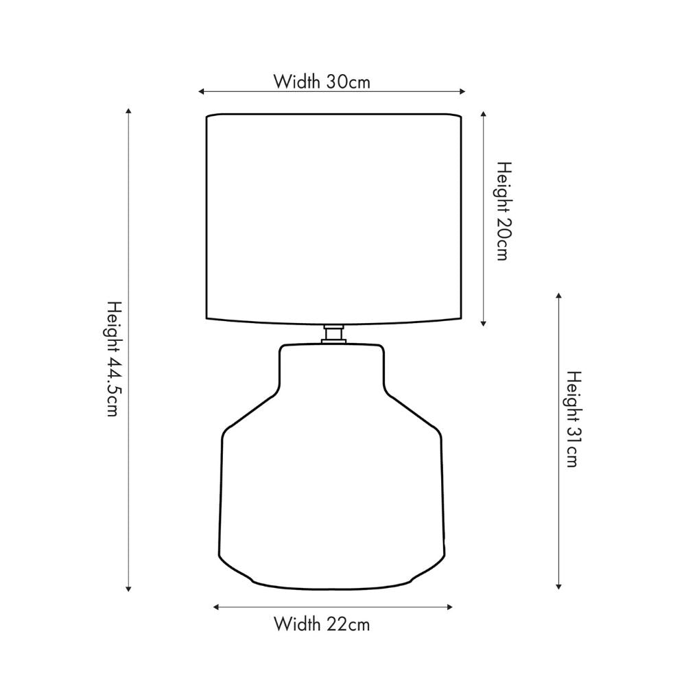 Nora Duck Egg Blue Crackle Effect Table Lamp