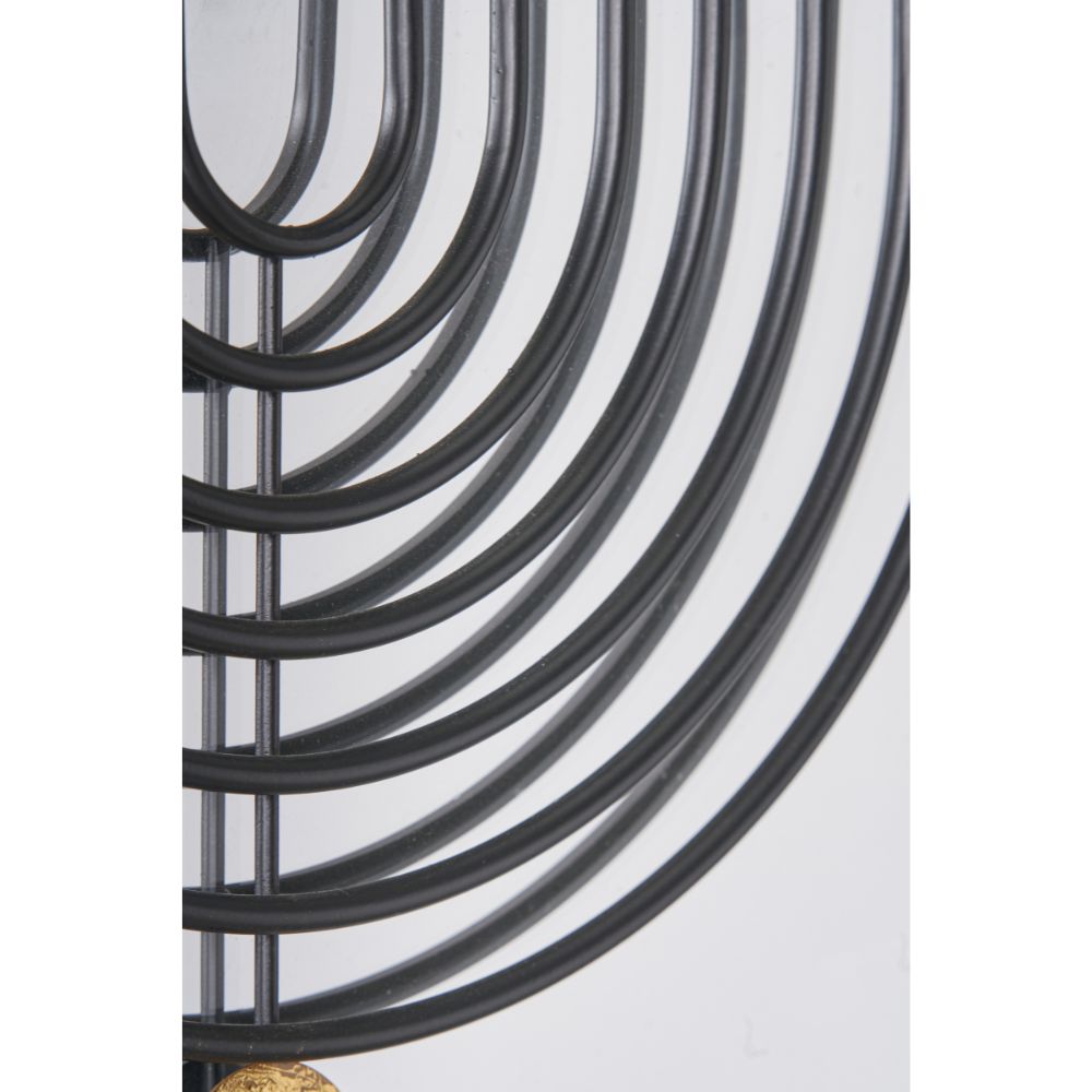 Mirrored Black and Gold Metal Wall Art (Set of 2)