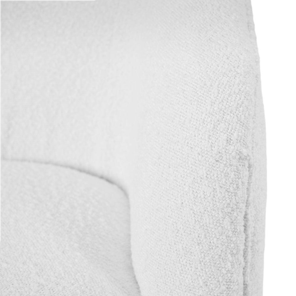 Siena Bouclé Fabric and Black Metal Tub Armchair