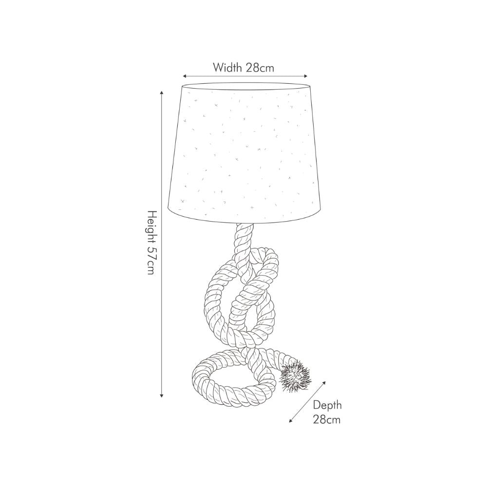 Martindale Rope Knot and Jute Table Lamp
