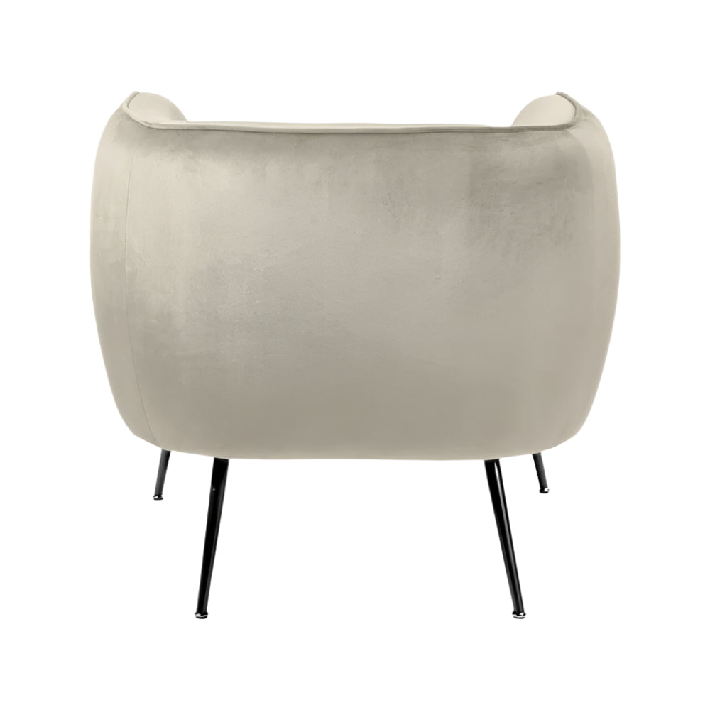 Lucca Velvet and Metal Armchair