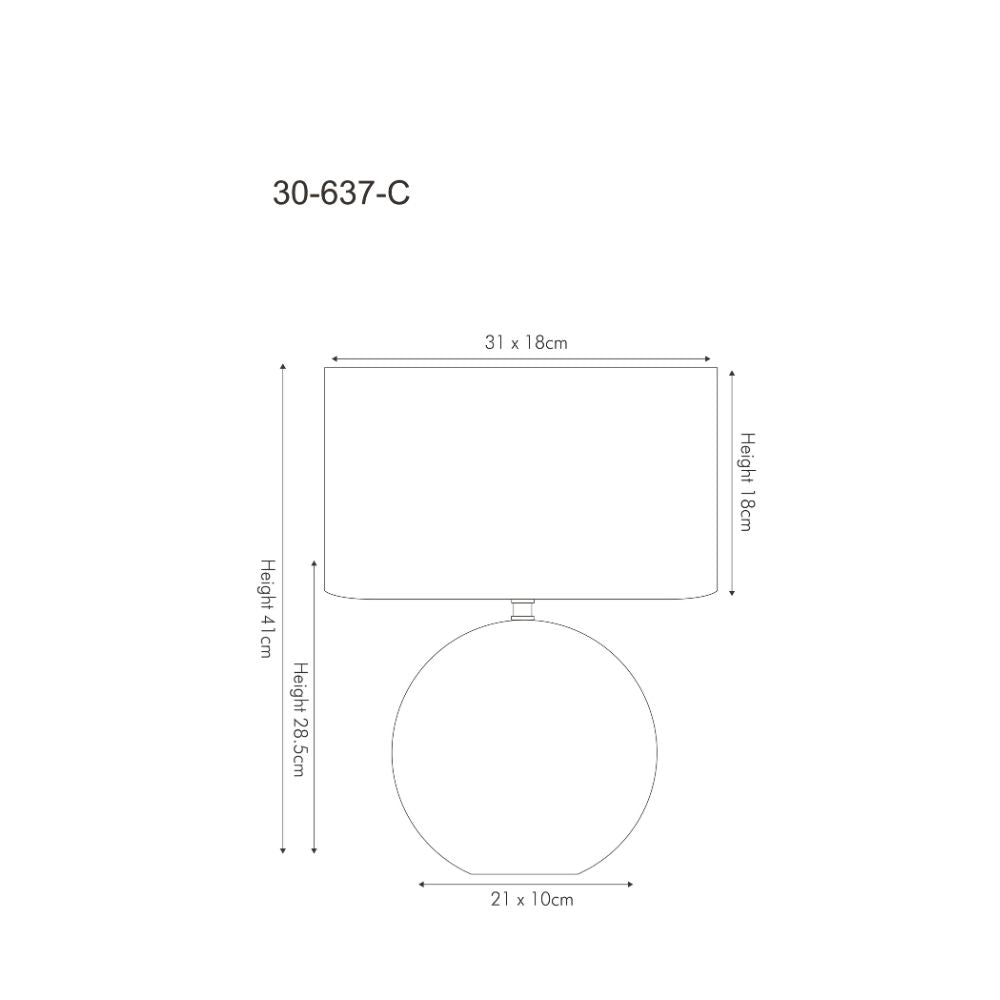 Crestola Marble Effect Ceramic Table Lamp