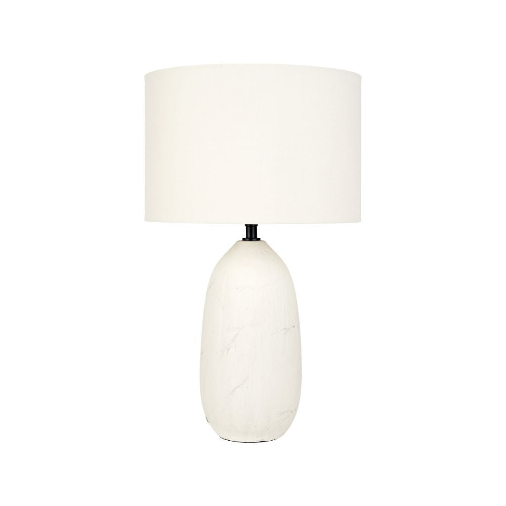 Ceramic Erika White Vintage Textured Table Lamp