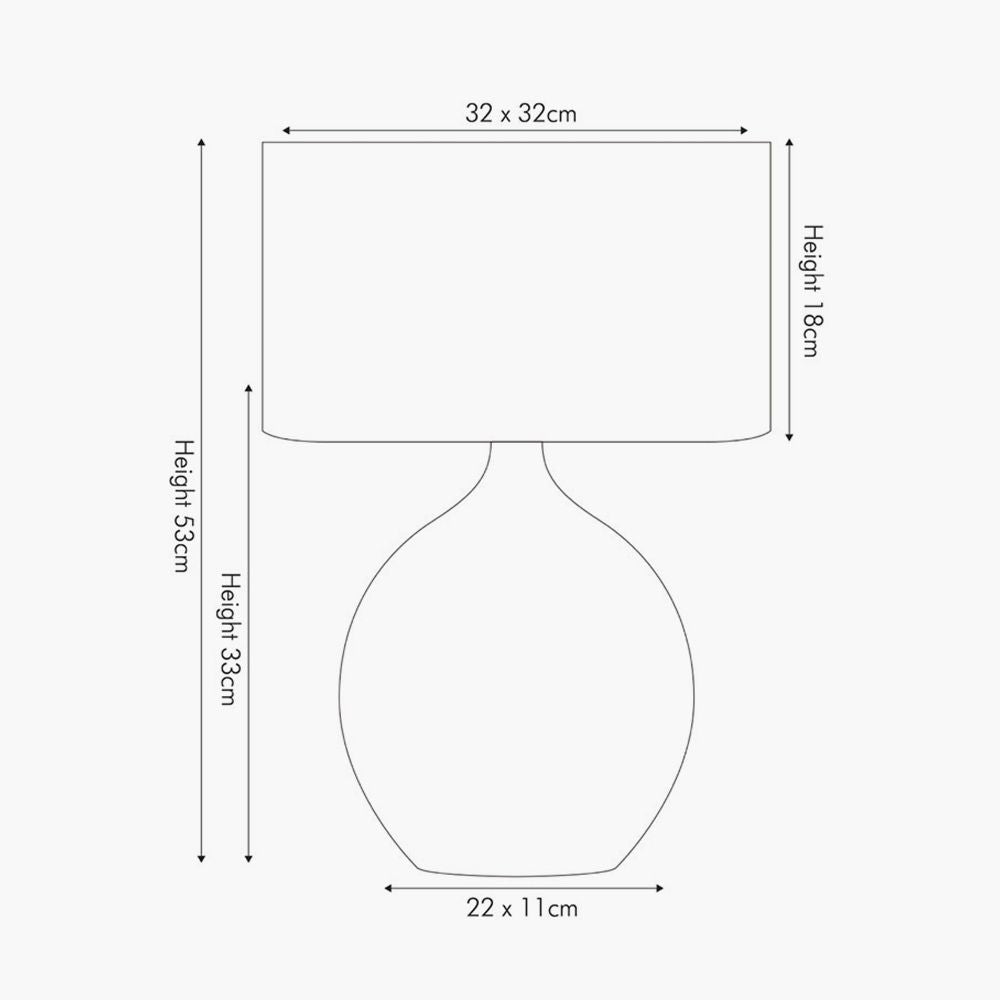 Gemini Ceramic Silver Etched Table Lamp