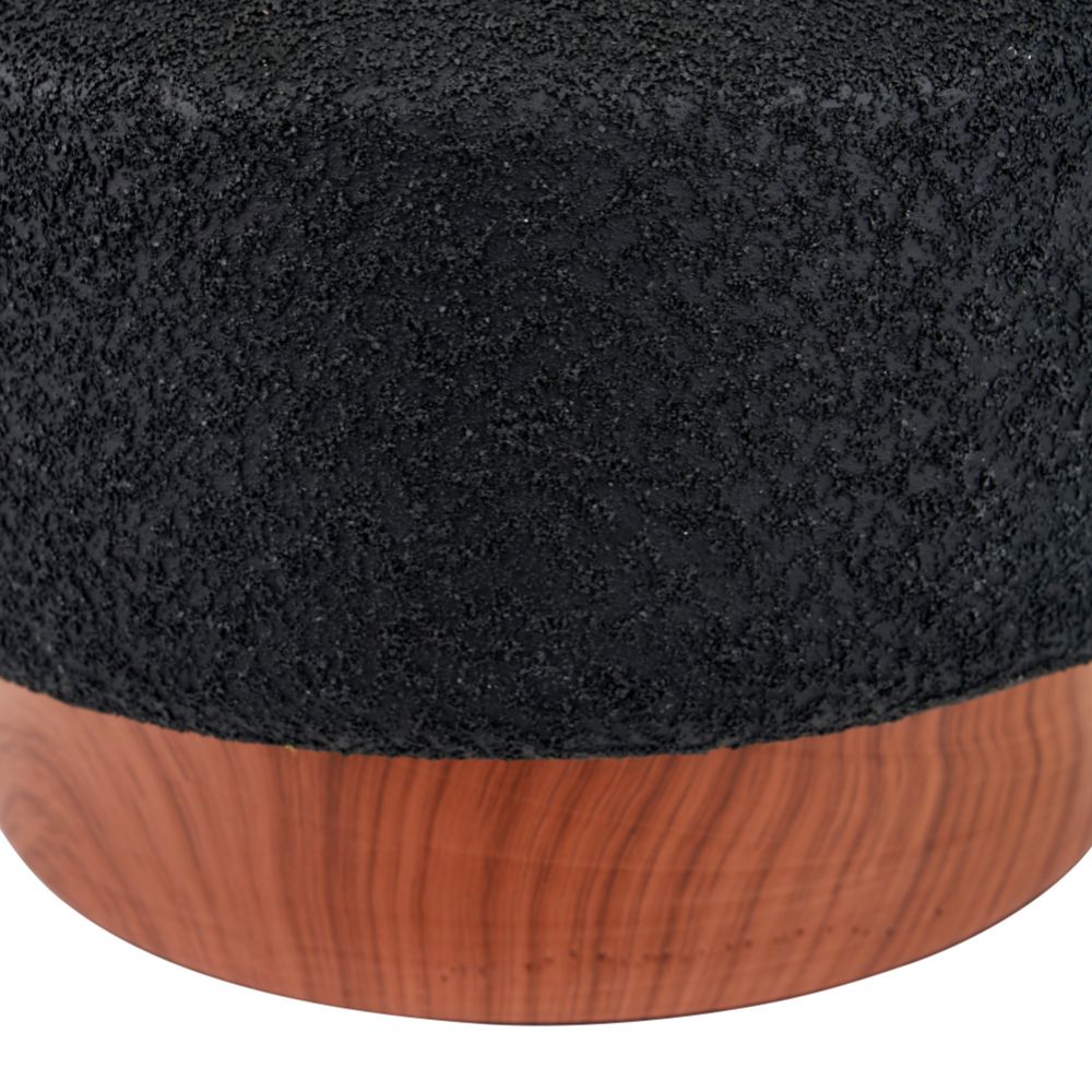 Elio Wood Effect Textured Ceramic Table Lamp