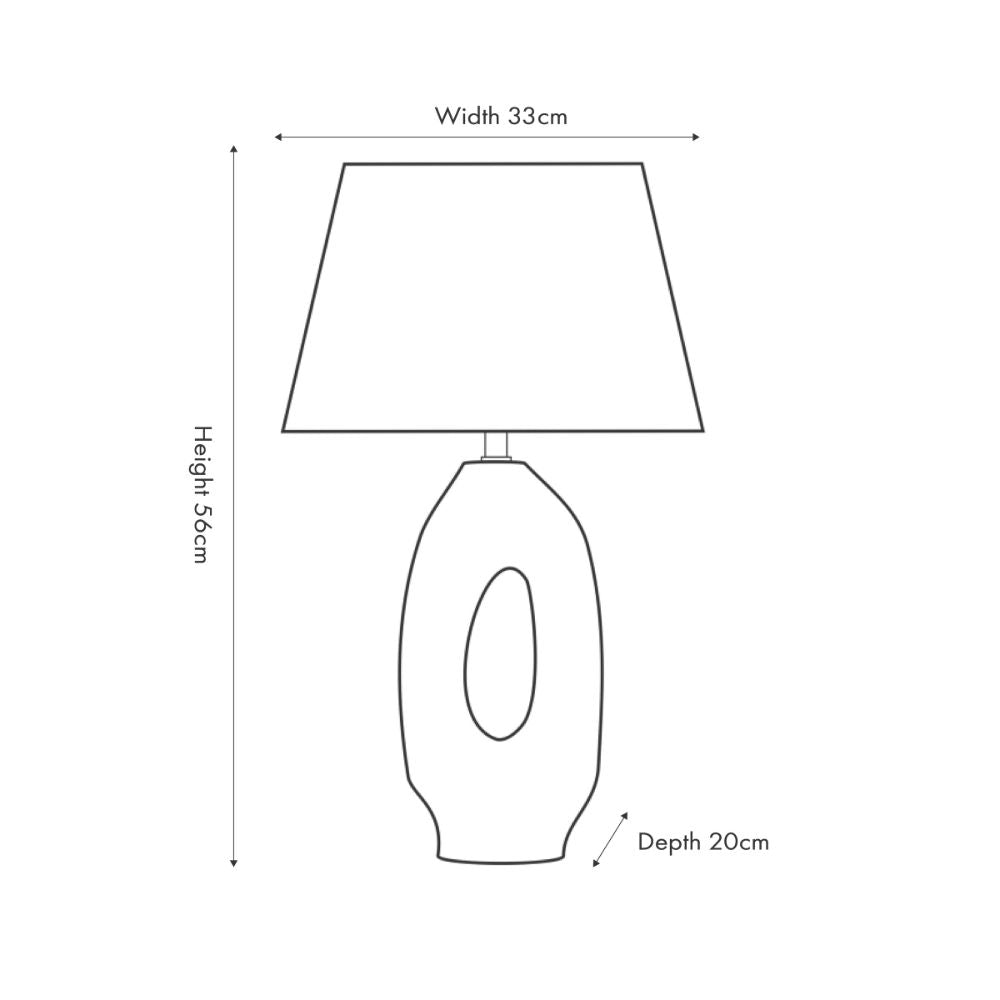 Laila Ceramic Natural Organic Tall Table Lamp
