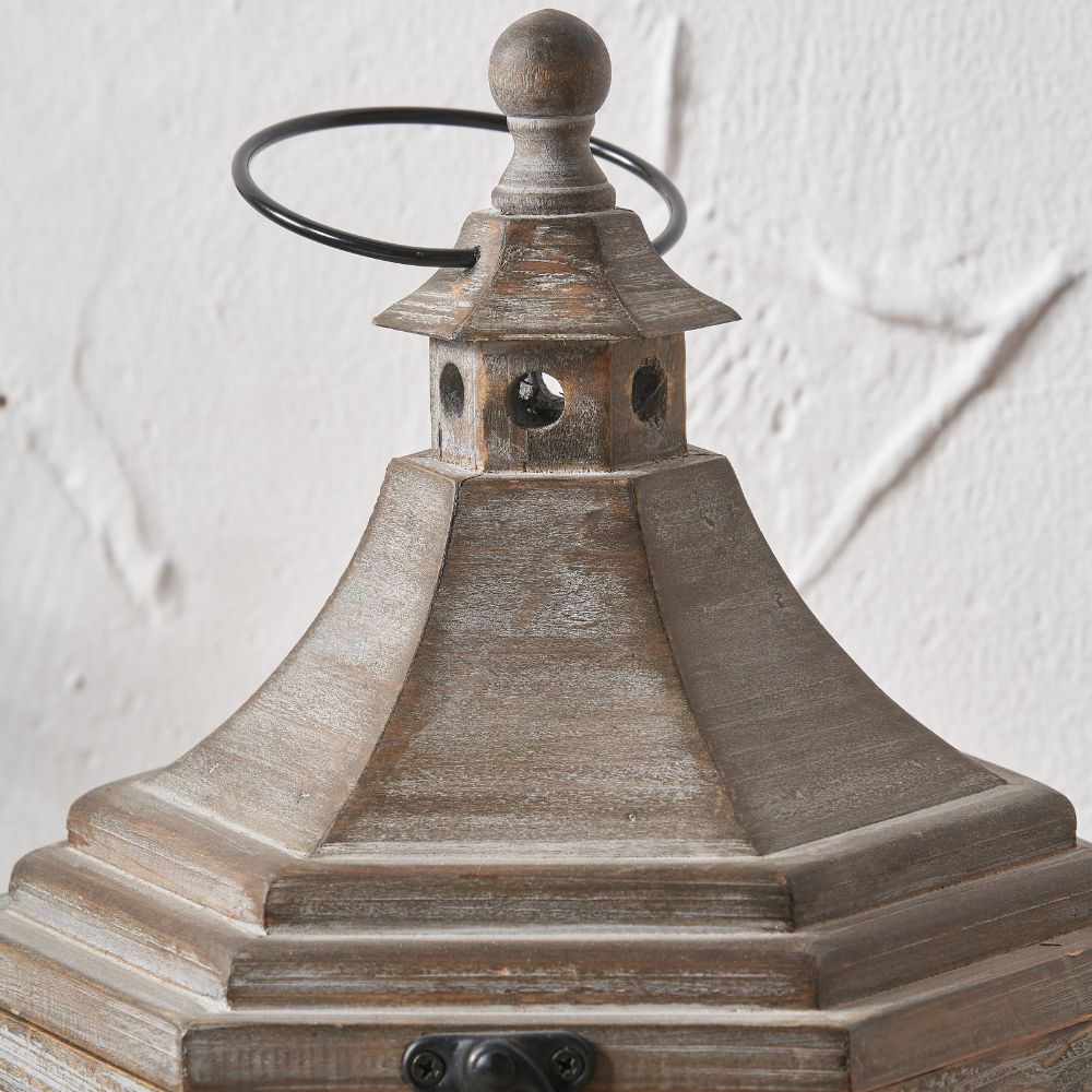 Adaline Wood Lantern Table Lamp