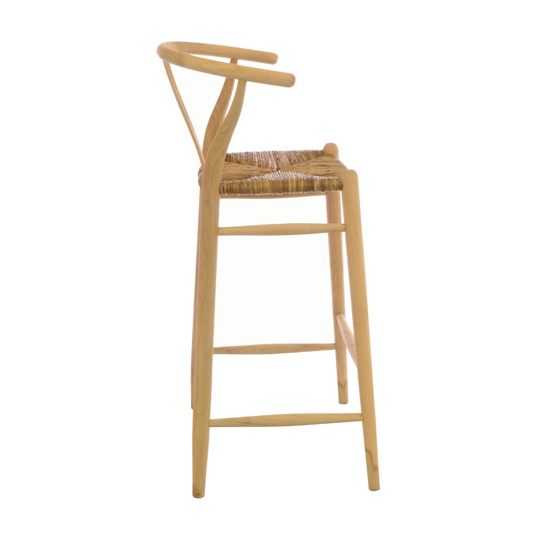 Wishbone 76cm Woven Bar Stool