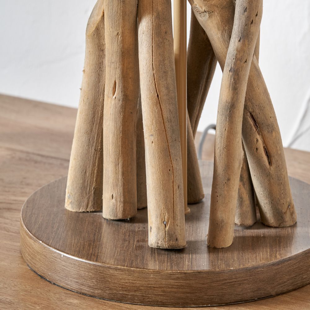 Derna Driftwood with Natural Jute Shade Table Lamp