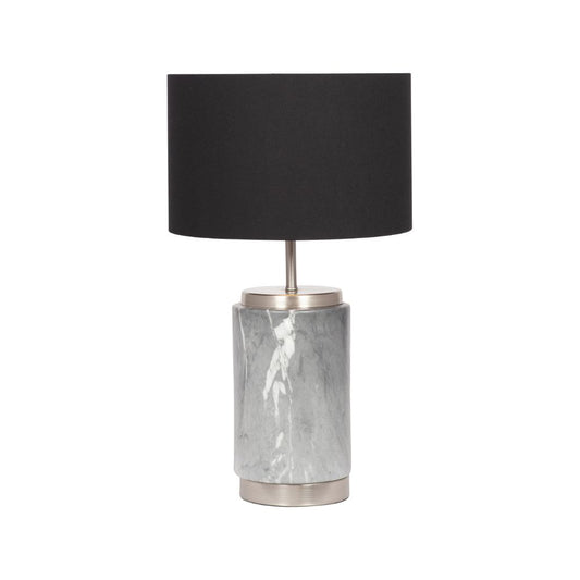 Carrara Ceramic Grey Marble Effect Table Lamp