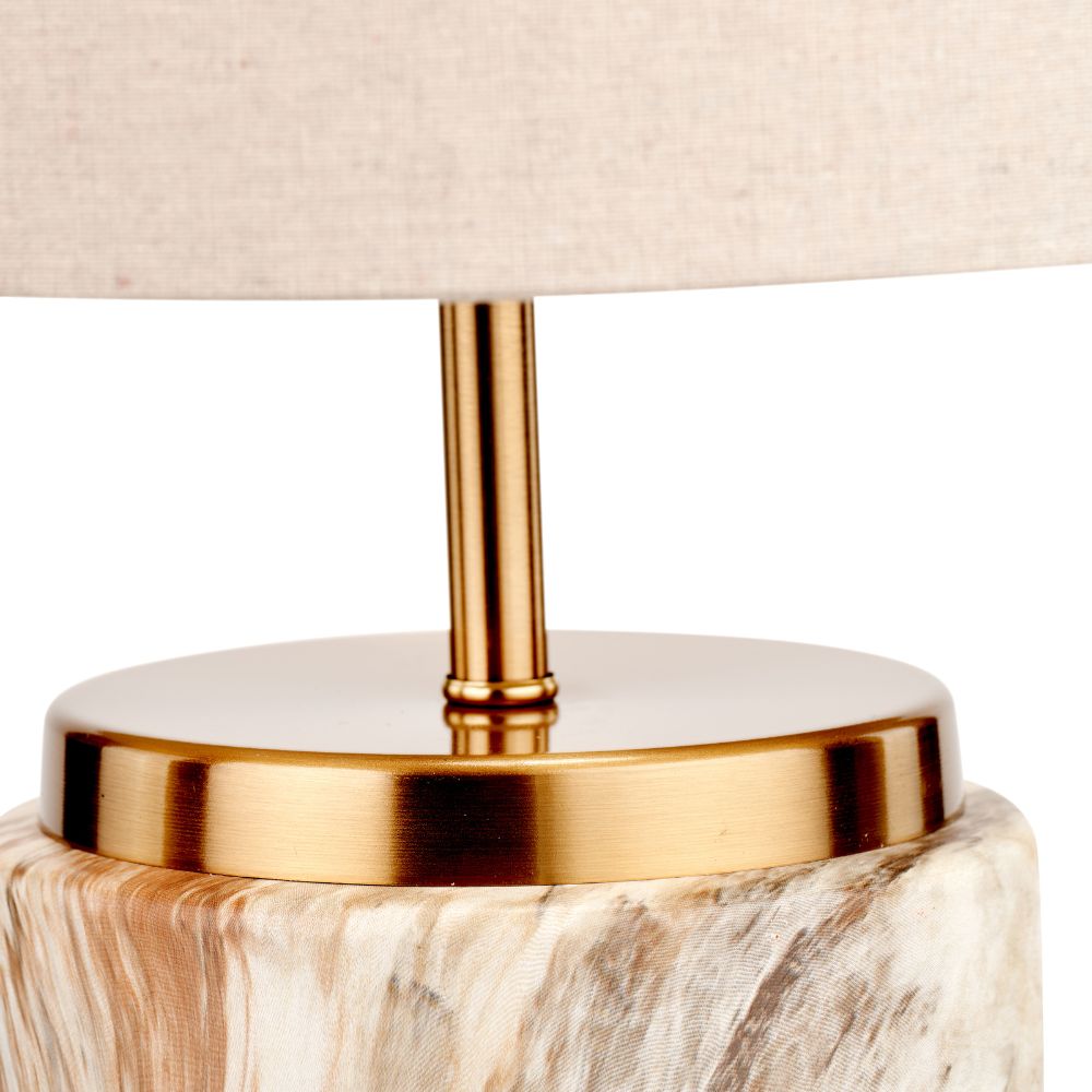 Carrara Ceramic Natural Stone Effect Table Lamp
