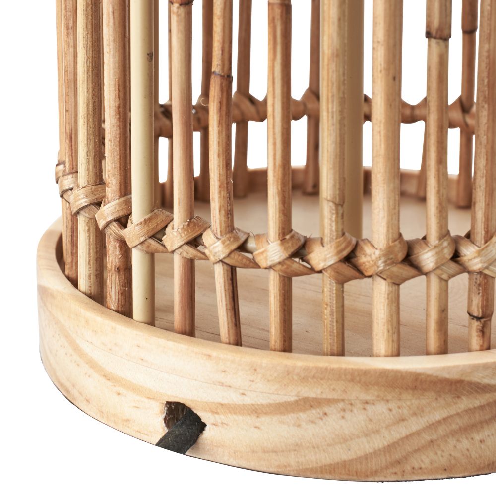 Sorbus Natural Ribbed Tall Table Lamp