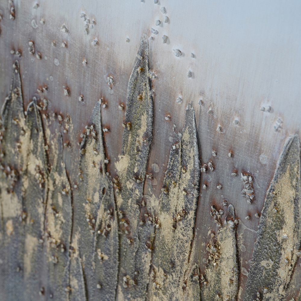 Canvas Abstract Golden Reeds Wall Art