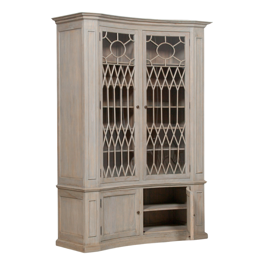 Arbouré White Cedar Concave Display Cabinet