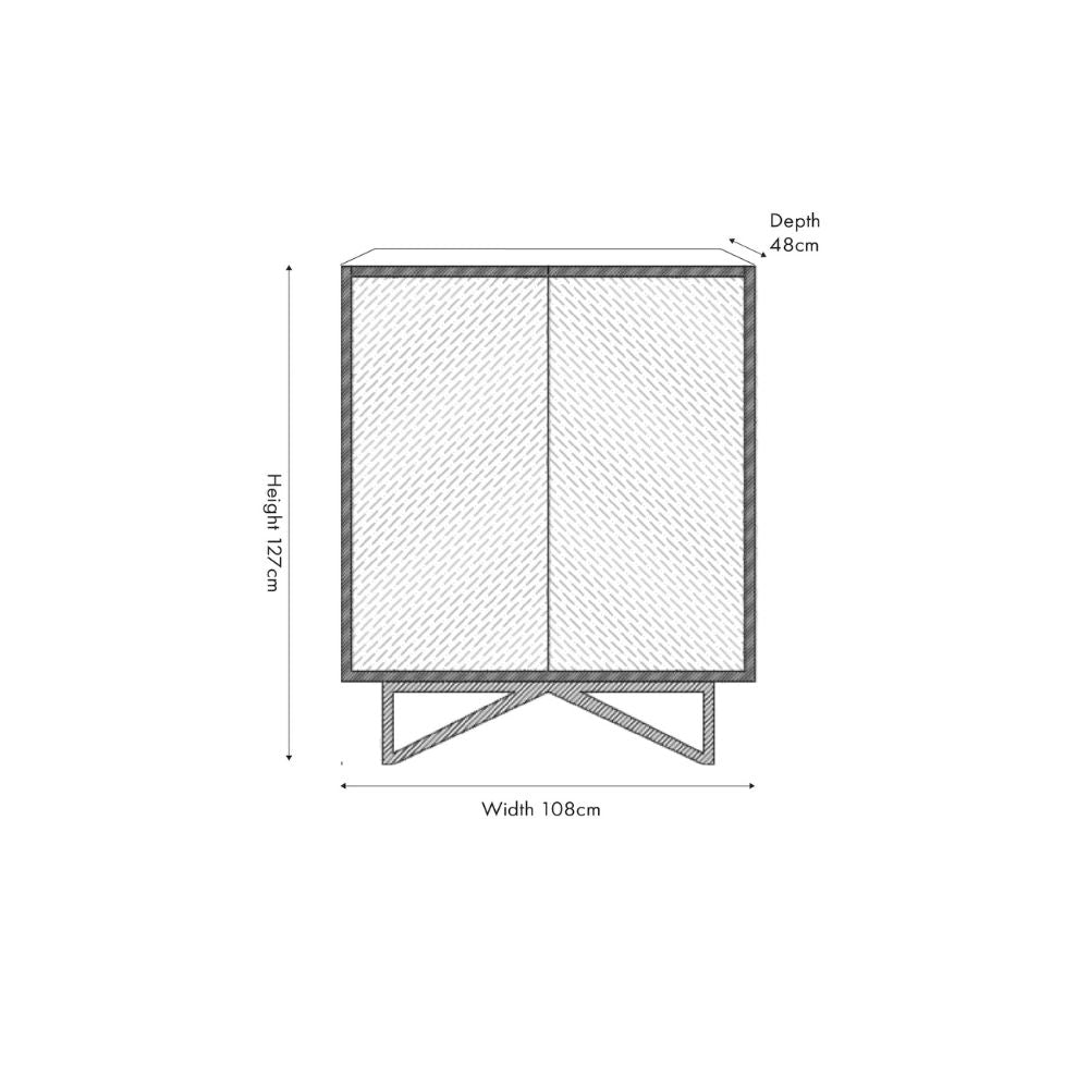 Verde Black Mango Wood and Stone Veneer Sideboard